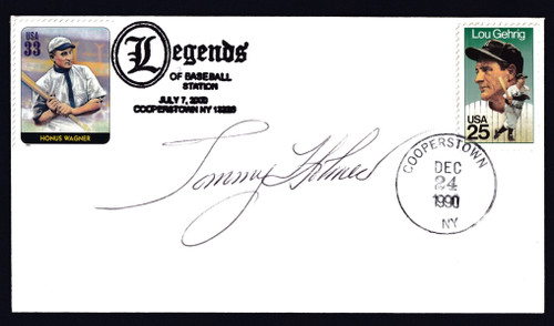 Tommy Holmes Signed 6.5" X 3.75" Cachet B