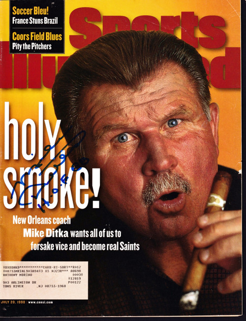 Mike Ditka Signed 7/20/1998 Sports Illustrated