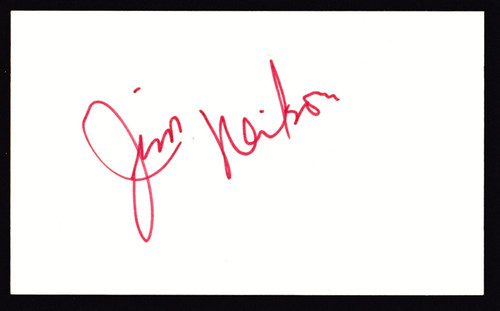 Jim Neilson Signed 3" X 5" Index Card