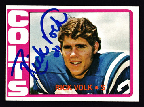 Rick Volk Signed 1972 Topps #141 JSA Cert# N23419