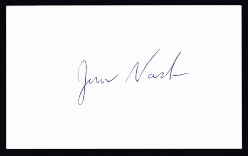 Jim Nash Signed 3" X 5" Index Card