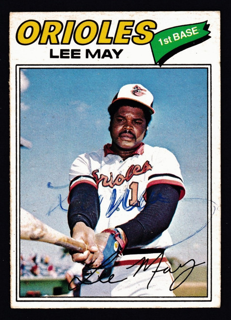 Lee May Signed 1977 OPC #125