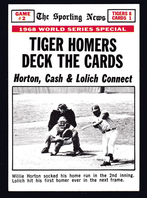 1969 Topps #163 World Series Game #2 Tiger Homers Deck Cards EXMT