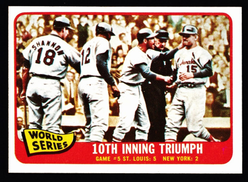 1965 Topps #136 World Series Game #5 10th Inning Rally EXMT