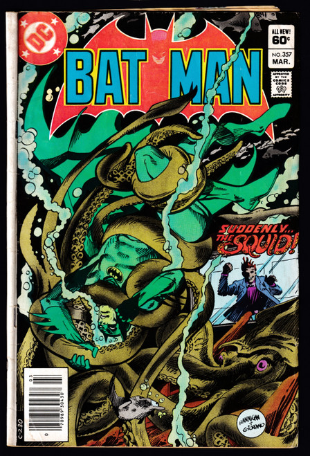 1982 DC Batman #357 First Appearance of Jason Todd and Killer Croc.  GD