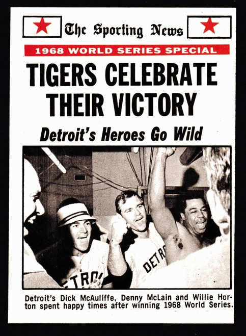 1969 Topps #169 Tigers Celebrate Their Victory VGEX