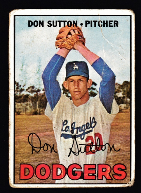 1967 Topps #445 Don Sutton Poor