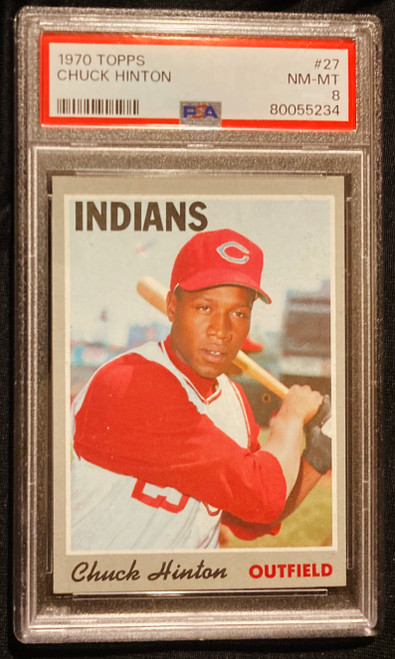 1970 Topps #027 Chuck Hinton PSA 8