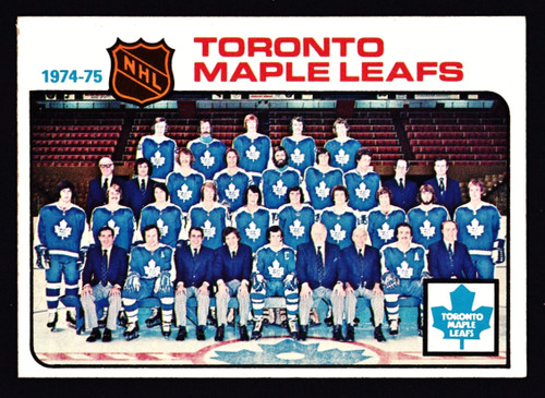 1975 Topps #091 Toronto Maple Leafs Team Unmarked Checklist EXMT