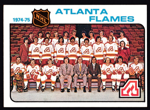1975 Topps #085 Atlanta Flames Unmarked Checklist EX-