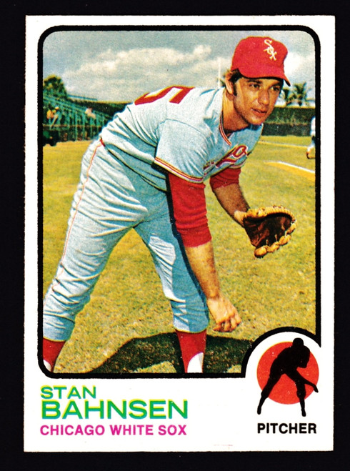 1973 Topps #020 Stan Bahnsen No Gap In Black Border EXMT