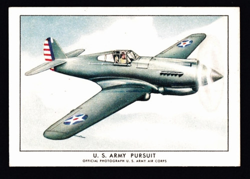 1940 - 1942 Wings Cigarettes Series B #18 U.S. Army Pursuit EXMT