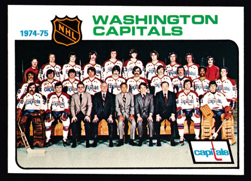 1975 Topps #098 Washington Capitals Team Unmarked Checklist EXMT