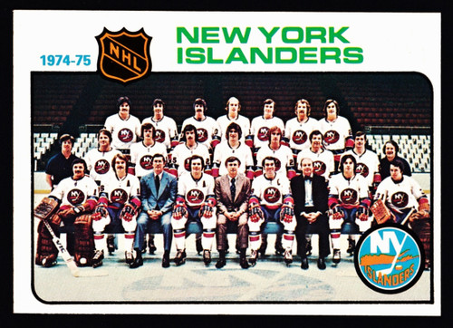 1975 Topps #092 New York Islanders Team Unmarked Checklist EXMT