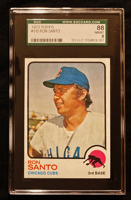 1973 Topps #115 Ron Santo SGC 8