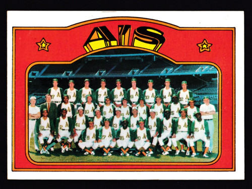 1972 Topps #454 Oakland A's Team EX