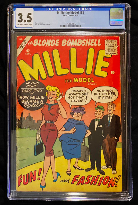 1959 Atlas Millie The Model #92 CGC 3.5