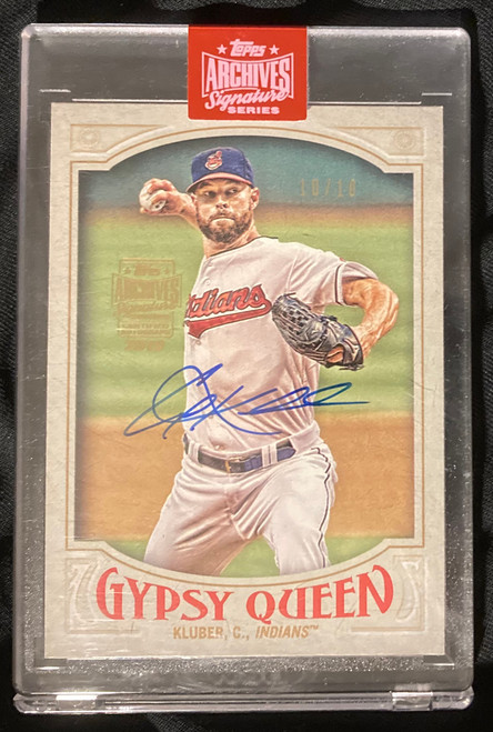 2016 Topps Archives Gypsy Queen Corey Kluber Auto #10/10 NMMT or Better