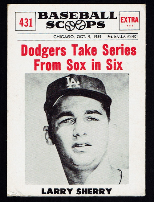 1961 Nu Card Scoops #431 Dodgers Take Series From Sox in Six VG