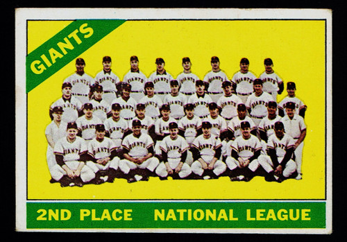 1966 Topps #019 San Francisco Giants VGEX