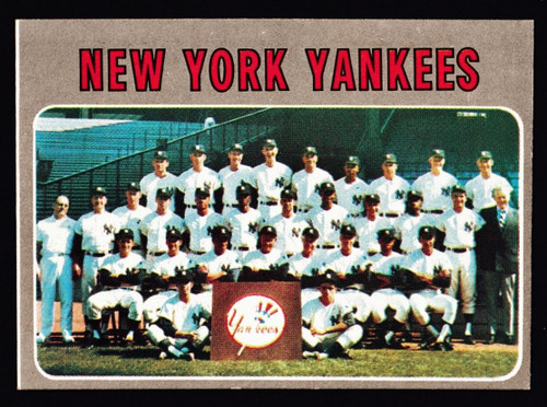 1970 Topps #399 New York Yankees Team VG