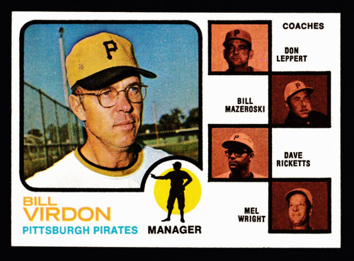 1973 Topps #517 Bill Virdon Brown Background EXMT