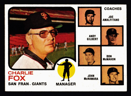 1973 Topps #252 Charlie Fox Brown Background EX