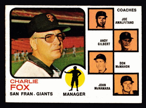 1973 Topps #252 Charlie Fox Orange Background EX-