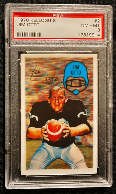 1970 Kellogg's #02 Jim Otto PSA 8