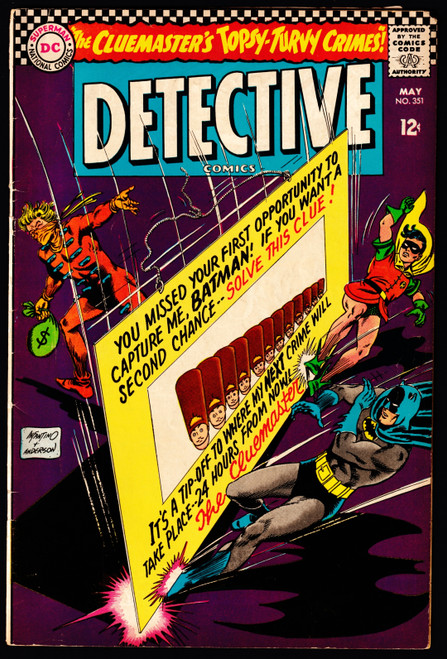 1966 DC Detective Comics #351 VG-
