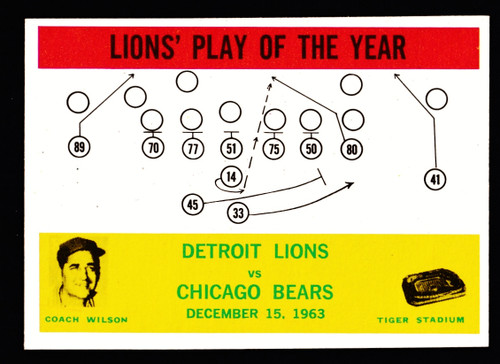 1964 Philadelphia #070 Lions Play EX+