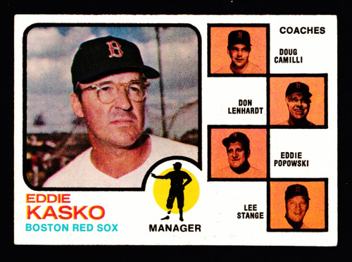 1973 Topps #131 Eddie Kasko Orange Background EX-