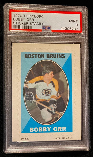 1970 Topps/OPC Sticker Stamps Bobby Orr PSA 9