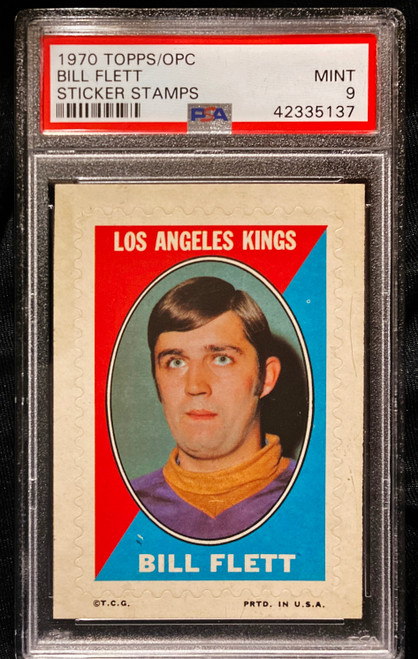 1970 Topps/OPC Sticker Stamps Bill Flett PSA 9