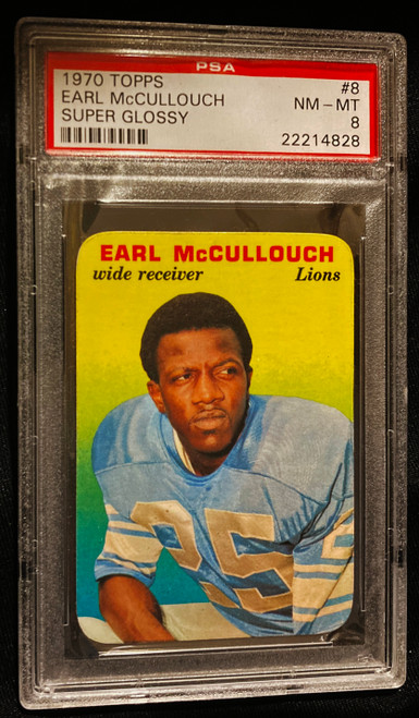 1970 Topps Super Glossy #08 Earl McCullouch PSA 8