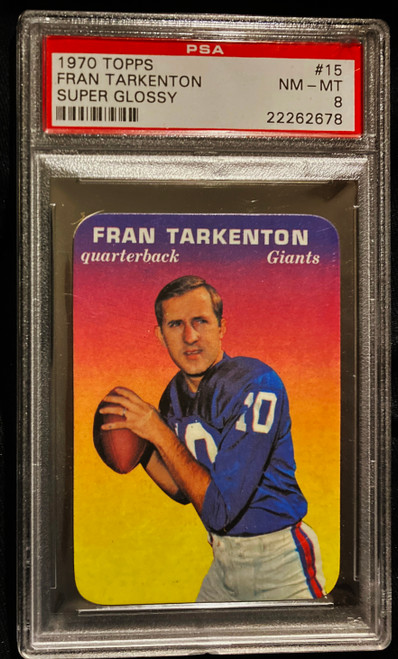 1970 Topps Super Glossy #15 Fran Tarkenton PSA 8