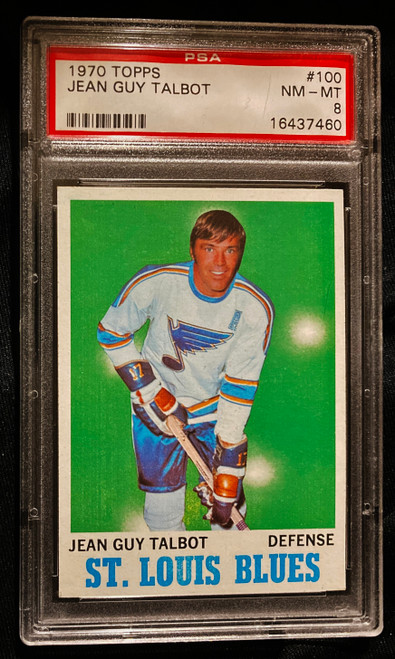1970 Topps #100 Jean Guy Talbot PSA 8