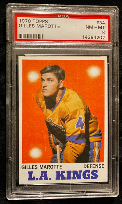 1970 Topps #034 Gilles Marotte PSA 8