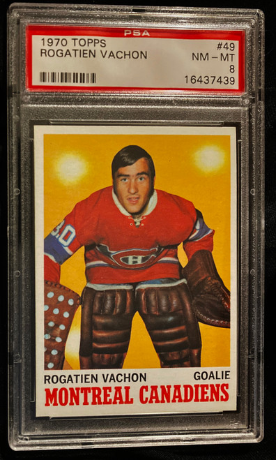 1970 Topps #049 Rogatien Vachon PSA 8