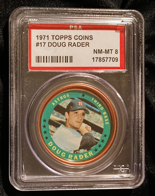 1971 Topps Coins #017 Doug Radar PSA 8
