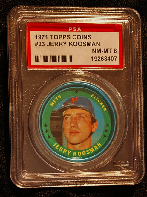 1971 Topps Coins #023 Jerry Koosman PSA 8