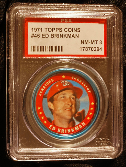 1971 Topps Coins #046 Ed Brinkman PSA 8