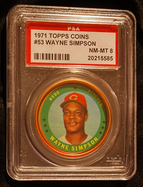 1971 Topps Coins #053 Wayne Simpson PSA 8