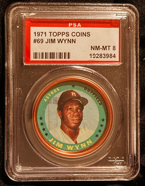 1971 Topps Coins #069 Jim Wynn PSA 8
