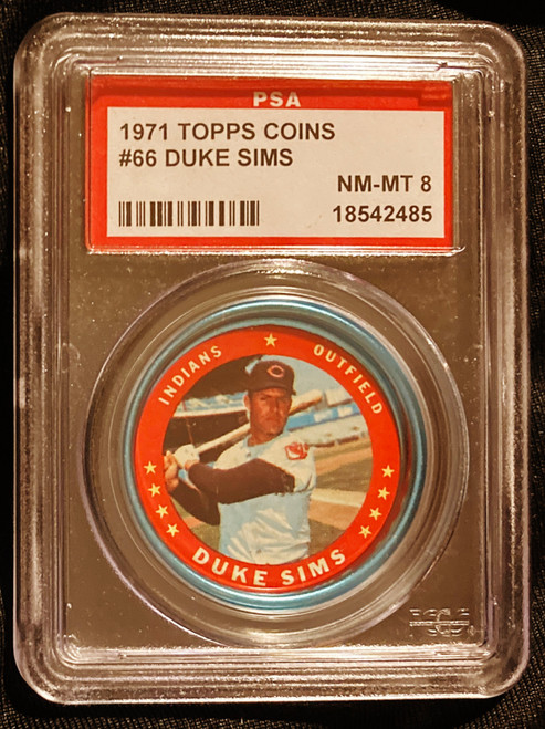 1971 Topps Coins #066 Duke Sim PSA 8