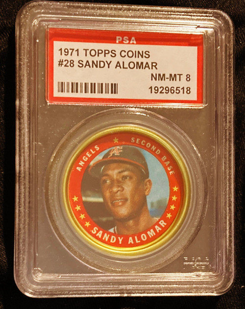 1971 Topps Coins #060 Clyde Wright PSA 8