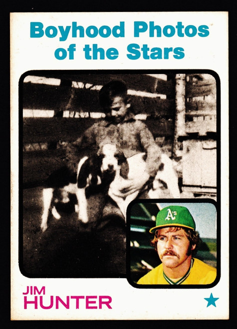 1973 Topps #344 Boyhood Photos Jim Hunter EX+