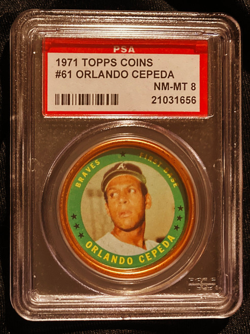 1971 Topps Coins #061 Orlando Cepeda PSA 8