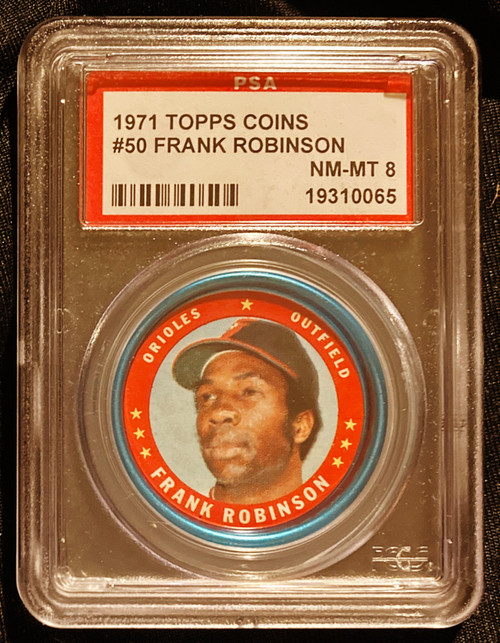 1971 Topps Coins #050 Frank Robinson PSA 8