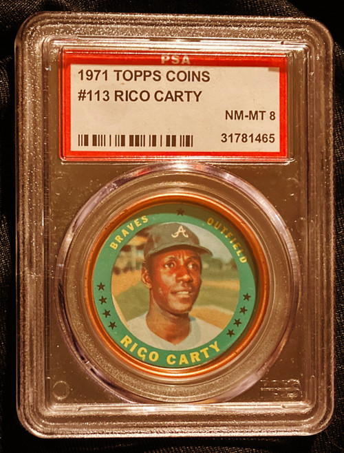 1971 Topps Coins #113 Rico Carty PSA 8